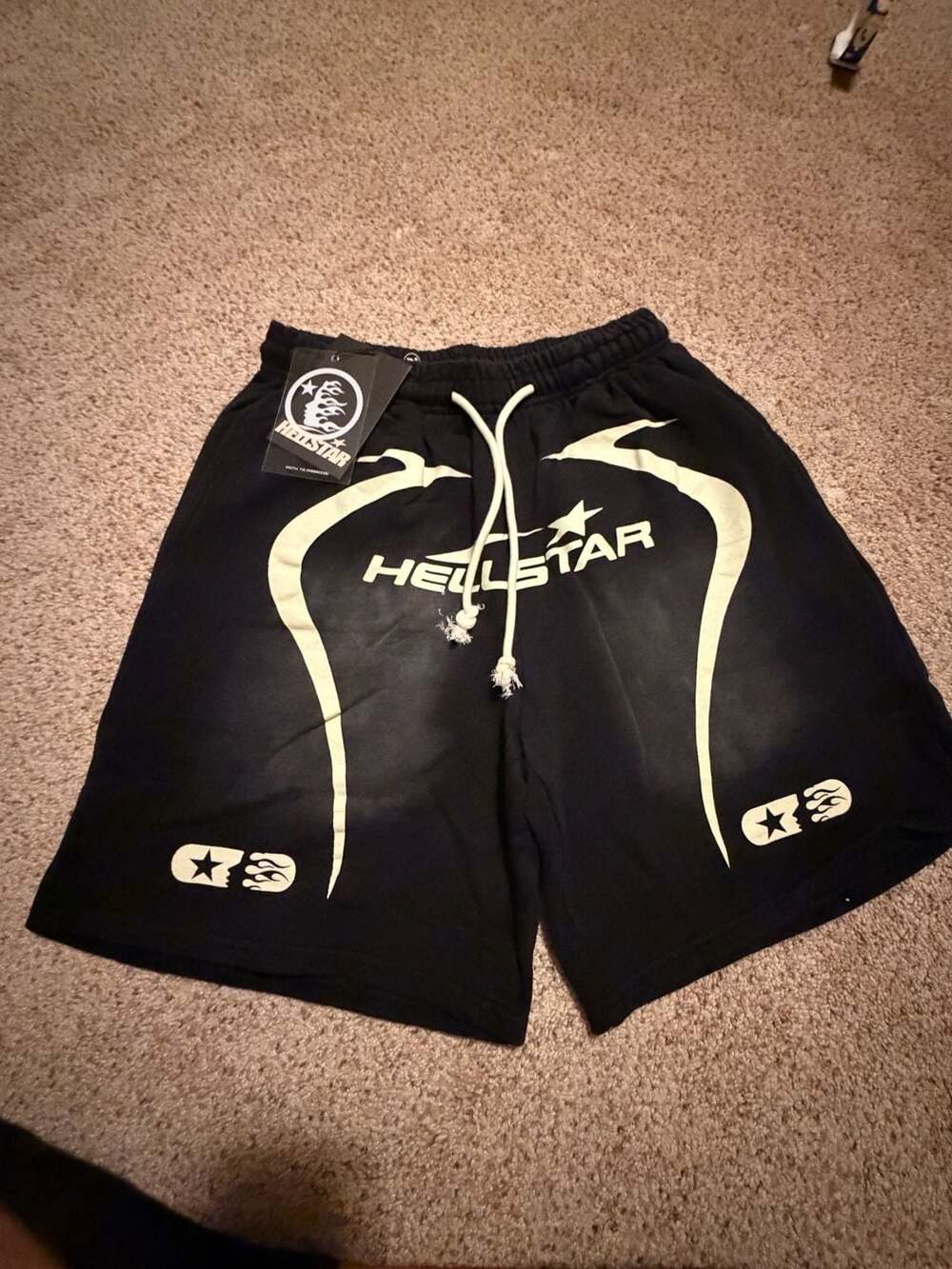 Hellstar Studios Graphic Logo Sweat Shorts Black
